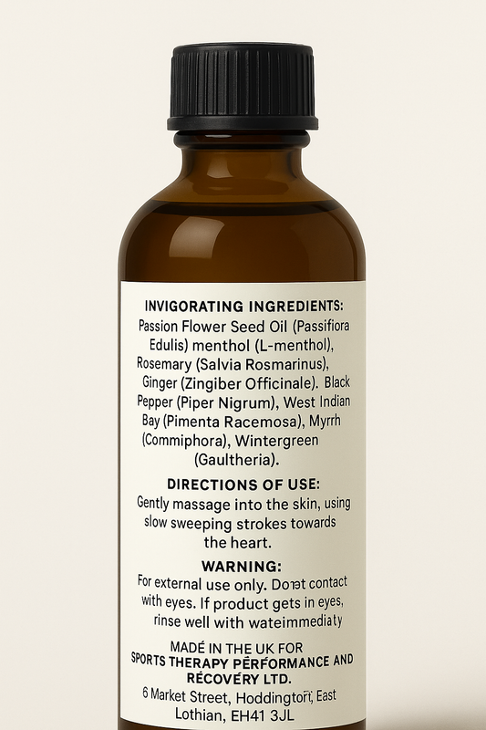 100ml Sports Therapy Performance Organic Invigorating Sports Massage Oil